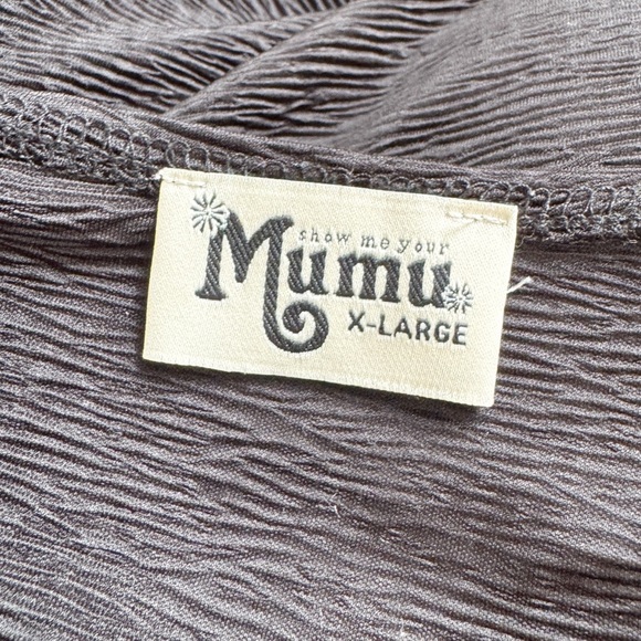 SHOW ME YOUR MUMU • Toby Tie-Waist Trapeze Dress in Ripple Black - Picture 6 of 7